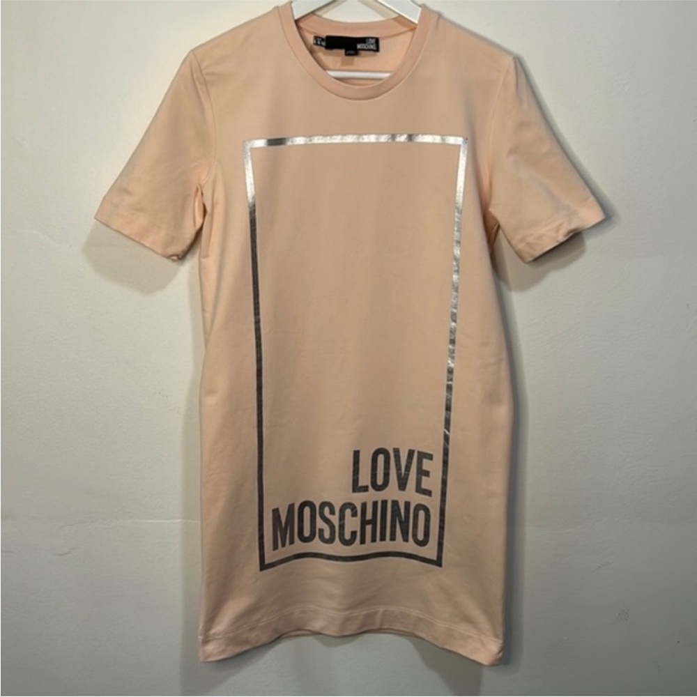 Love Moschino Square Logo Box T-Shirt Dress - size 4